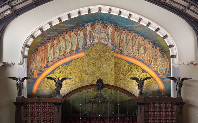 Tree of Life mural (1903) by Frederic Clay Bartlett, restored 2022